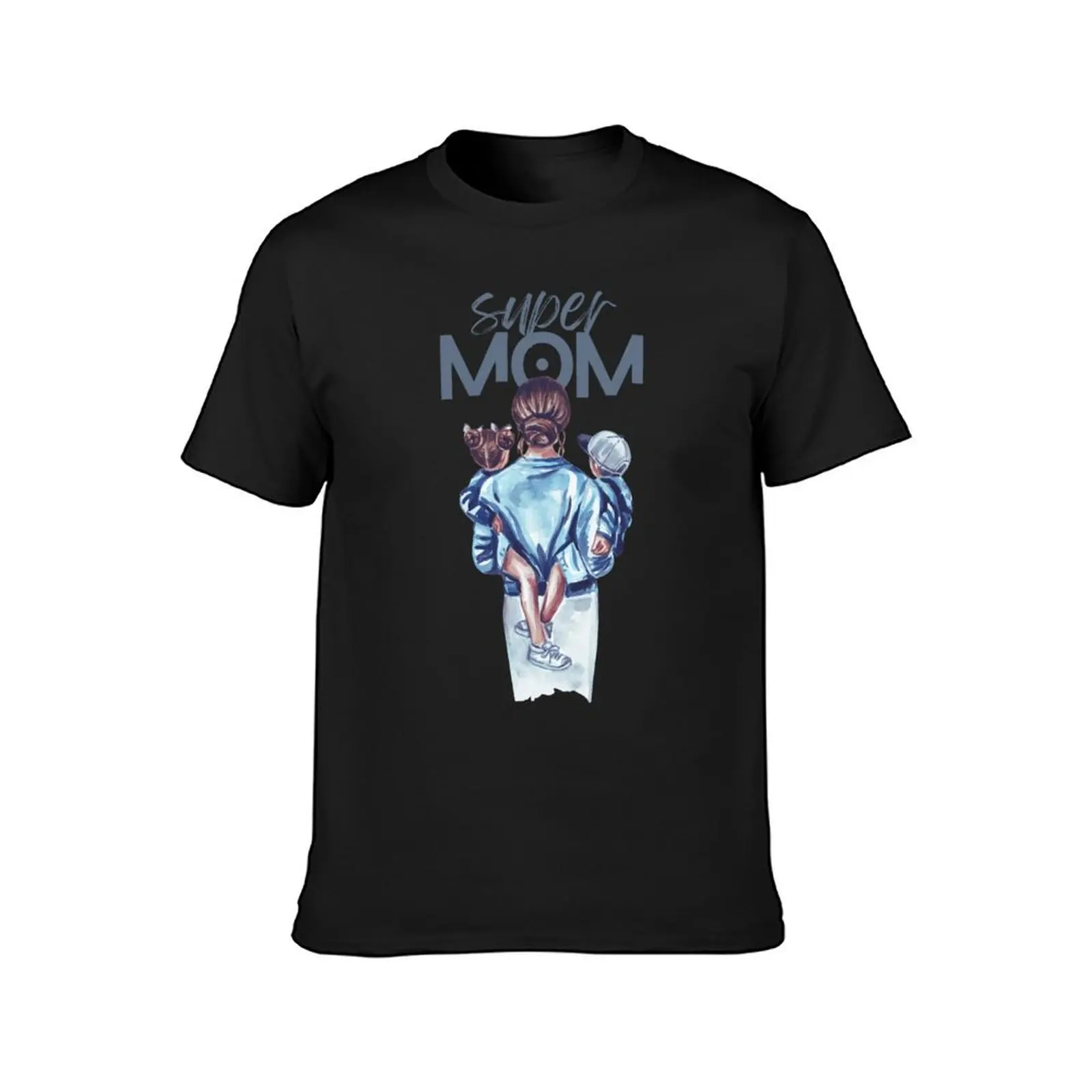 Super Mum Design T-Shirt sports fans oversized Aesthetic clothing T-shirt men