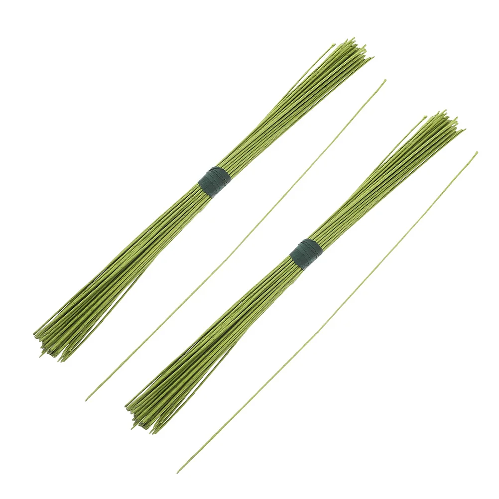 

50 PCS Simulation Flower Pole Artificial Flowers Decoration Floral Flexible Wire Craft Stem Diy Arrangement