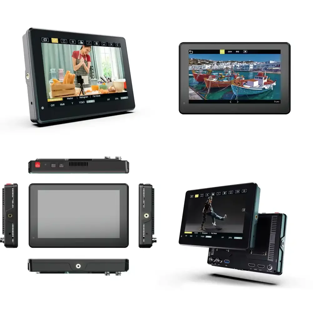 

7inch IPS Ultra Bright 2000nits Touch Screen SDI Desktop Control for Camera Video Production with Built-in Speaker
