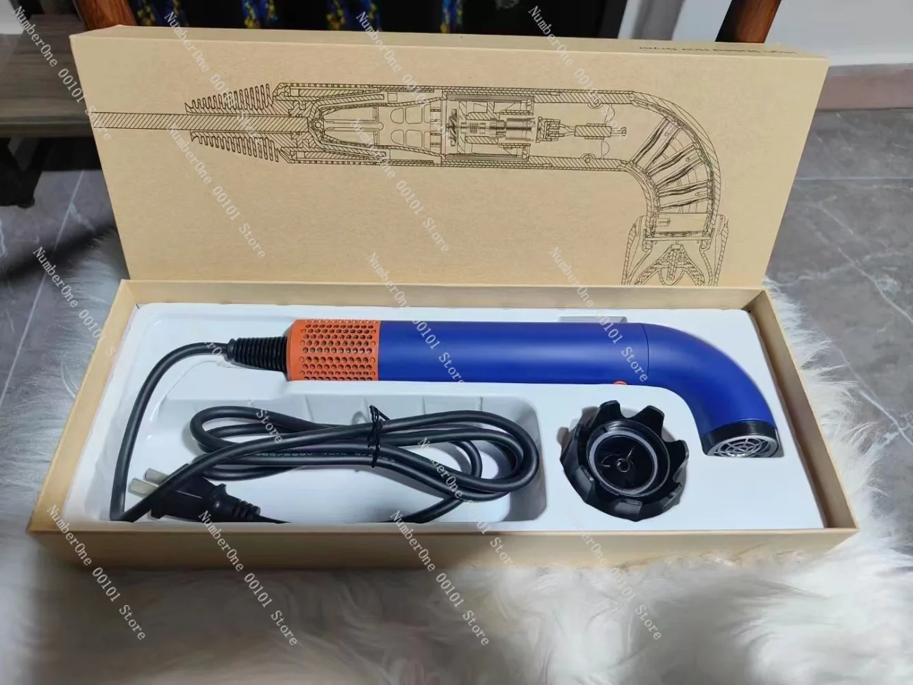 High-velocity hair dryer for barber shops - quick-drying blow dryer