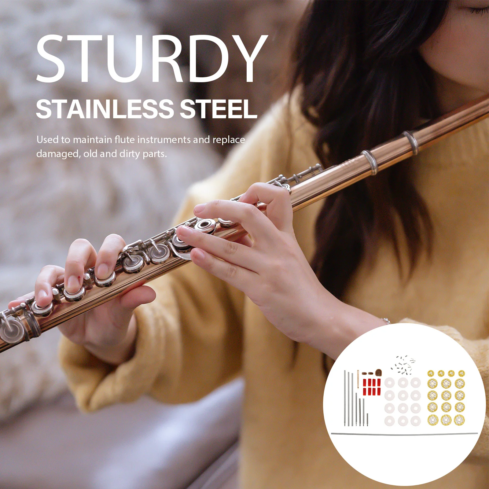 1 مجموعة طقم تصليح مسامير ألوان متنوعة استبدال الملحقات Diy بها بنفسك أداة صيانة الناي الينابيع عدة المسمار المعدني #4