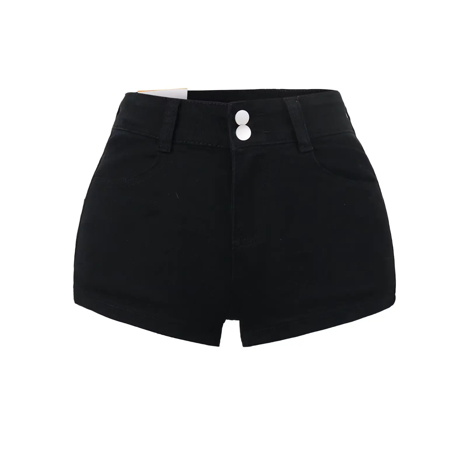 กางเกงยีนส์ทรงเอ สไตล์อเมริกัน สไตล์สาวเปรี้ยว เอวสูง ขาตรง กระชับสัดส่วน ทรงเอ สไตล์ฮอต สำหรับผู้หญิง ฤดูร้อน กระดุมสองเม็ด ช่วยยกกระชับสะโพก