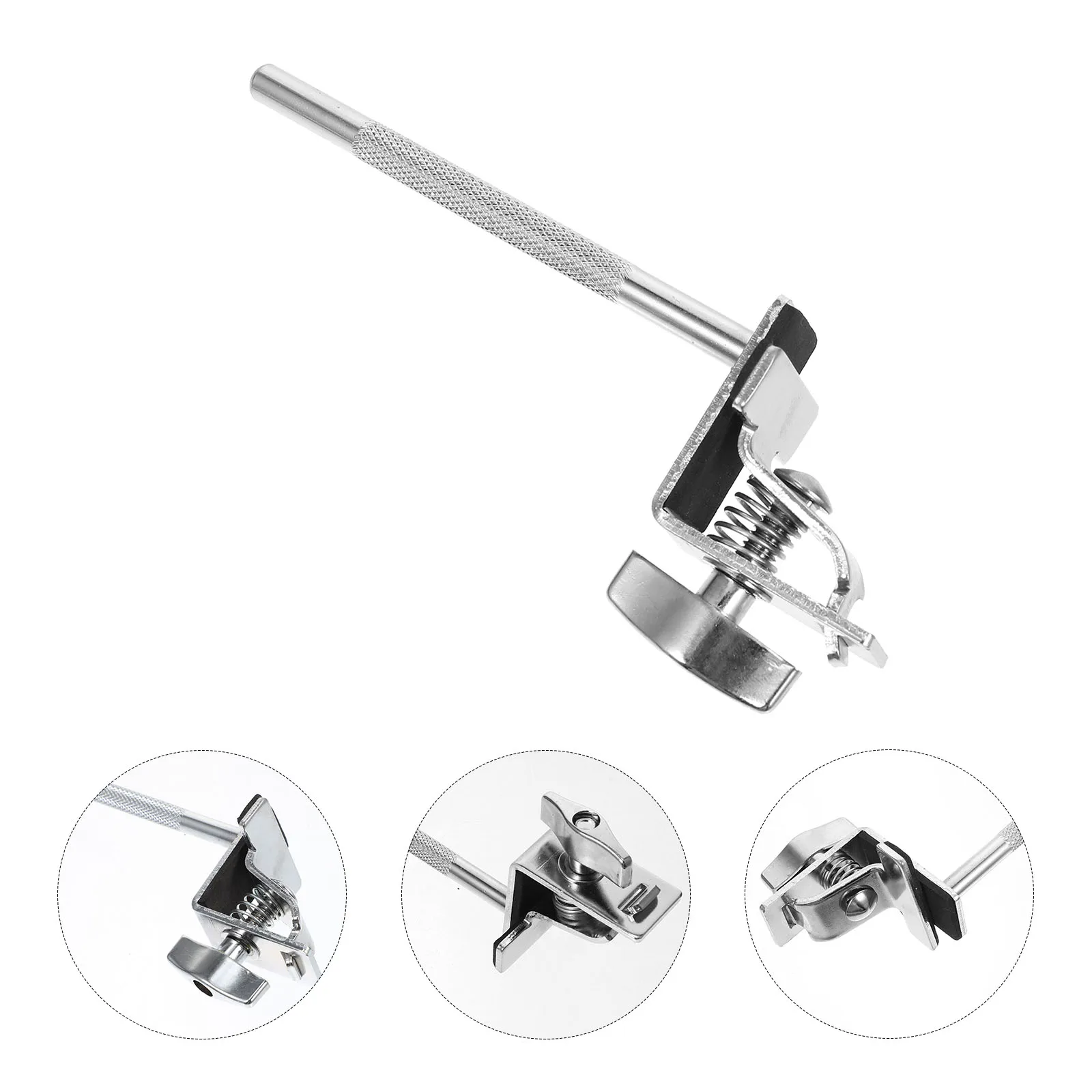 

Cowbell Clip Drum Mounted Clamp Instrument Accessory Jazz Percussion Steel Holder Small Extension