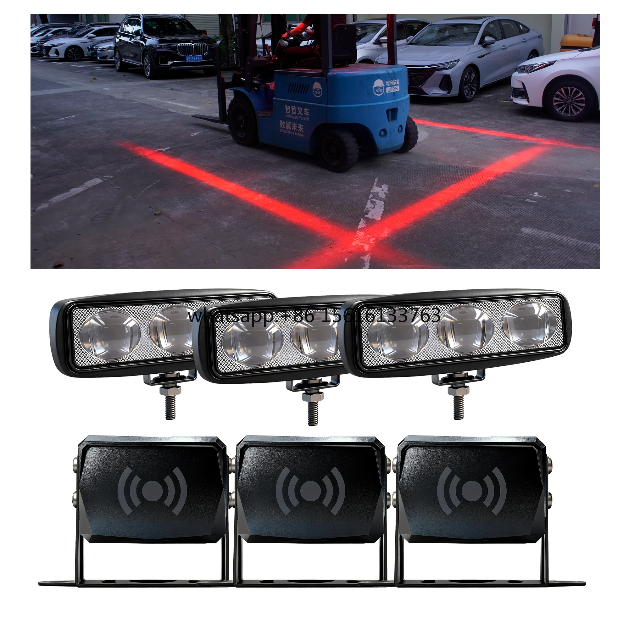 

12V AI Camera Forklift Proximity Detector Reverse Anti-Collision System Pedestrian Safety Alert Warning Car Reversing Aid Other