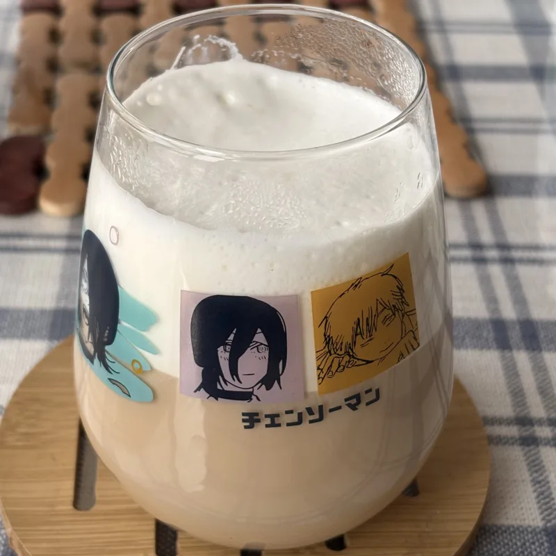 Chainsawed Mans Reze Glass Cup Thickened, High Capacity Juice Milk Cup Drinking Vessel Anime Gift For Girls Home Bar Decor