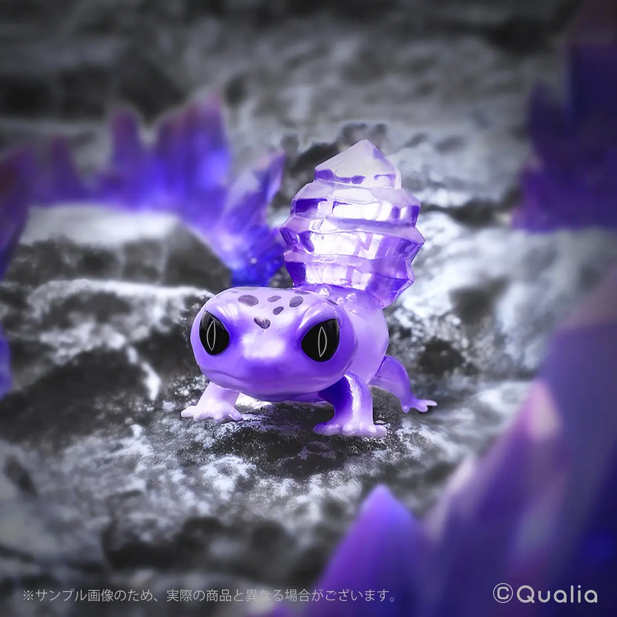 Qualia capsule toys cute kawaii Crystal Leopard Gecko Mascot Figure translucent lizards miniatures Reptiles gashapon figures view 2