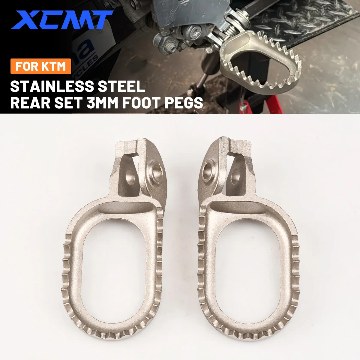 

Lowered 3mm Rear Set Stainless Steel Foot Pegs For KTM EXC EXCF XCW XC XCF SX SXF Husqvarna TE FE TX FX TC FC TE FE GasGas EC EX