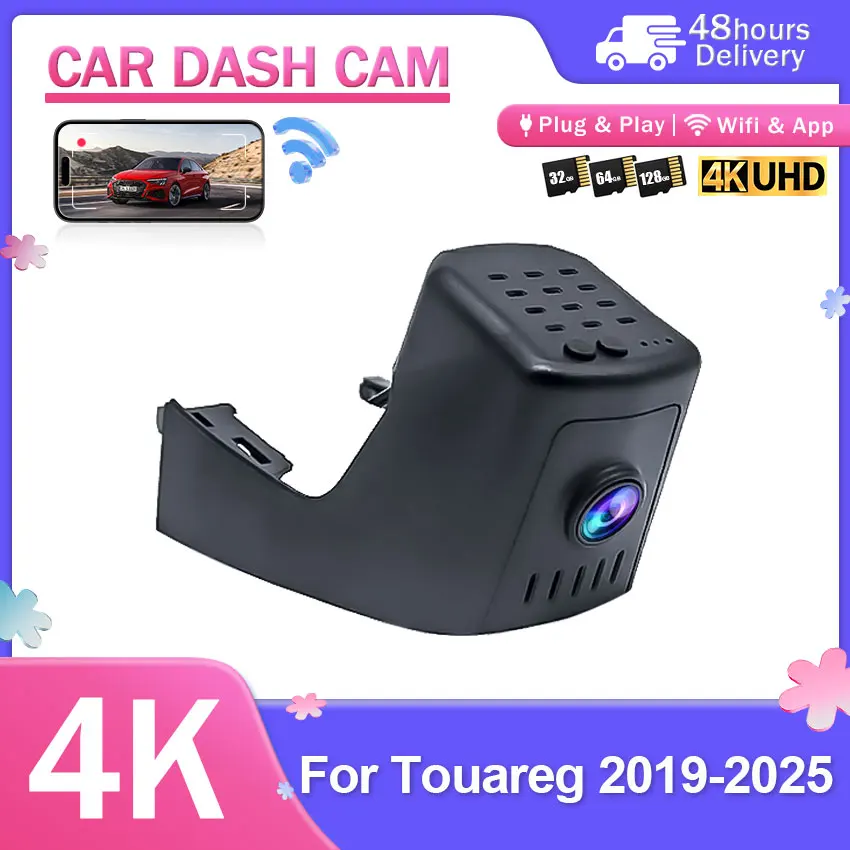 4K Dash Cam Car Dvr For Volkswagen VW Touareg 2019-2025 Video Registrator Dashcam Camcorder