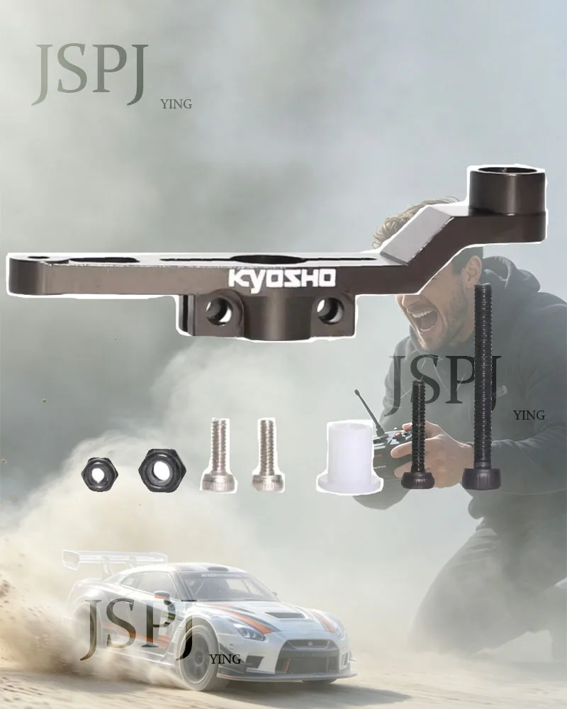 IFW455 CNC Metal Throttle Engine Servo Horn Arm Anti-Slip Steering Servo Upgrade Parts Compatible Kyosho MP9 MP10 1/8 Nitro RC C