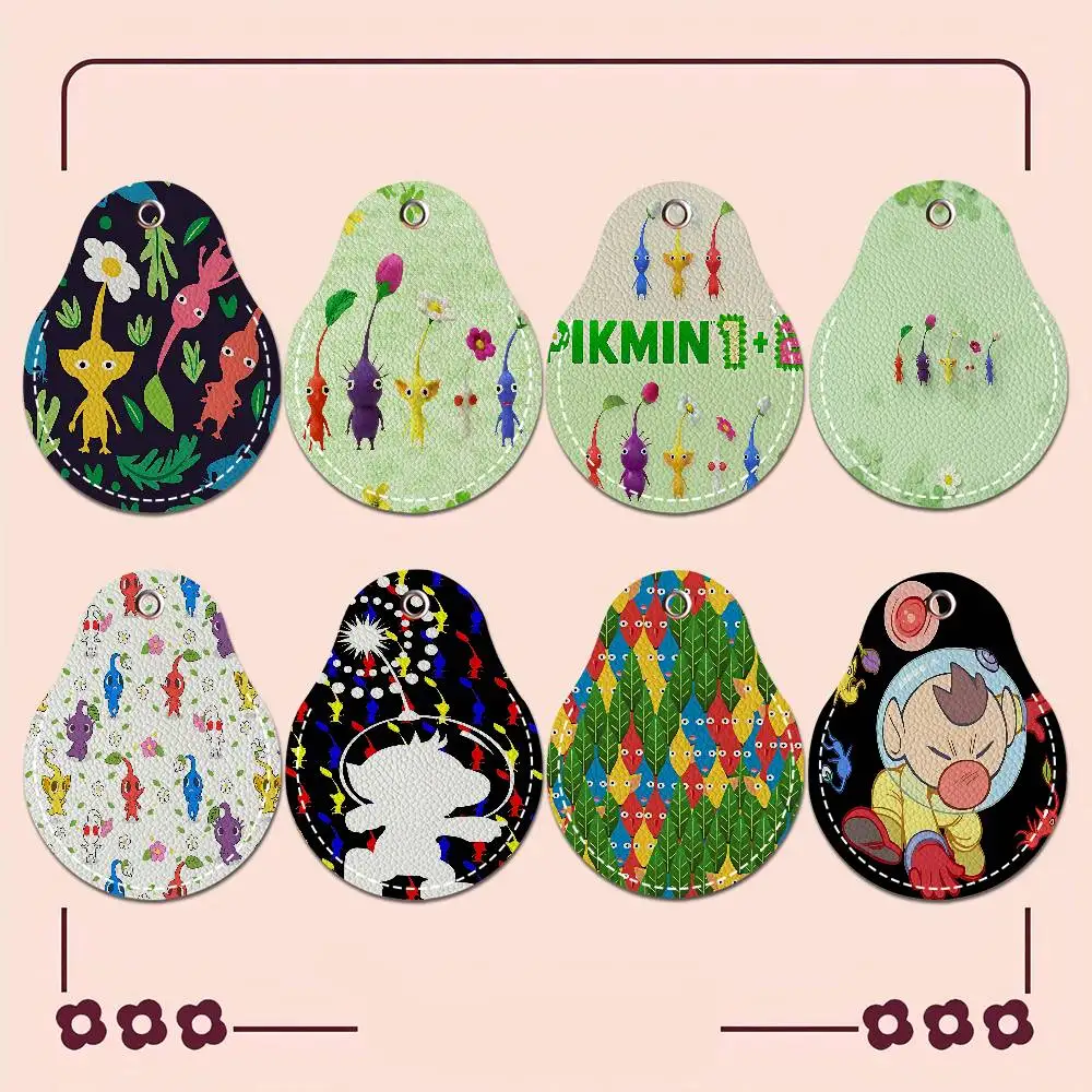 Pikmin Game Door Access Control Keychain Hotel Famliy Access Keys Protective Cover ID Card Tags Keyfob