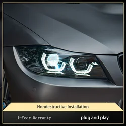 New Front Lamps For BMW E90 316i 318i 320 328 330i Automobile 2005-2012 Car Accessories Modified LED Dual Lens Xenon Head Lights