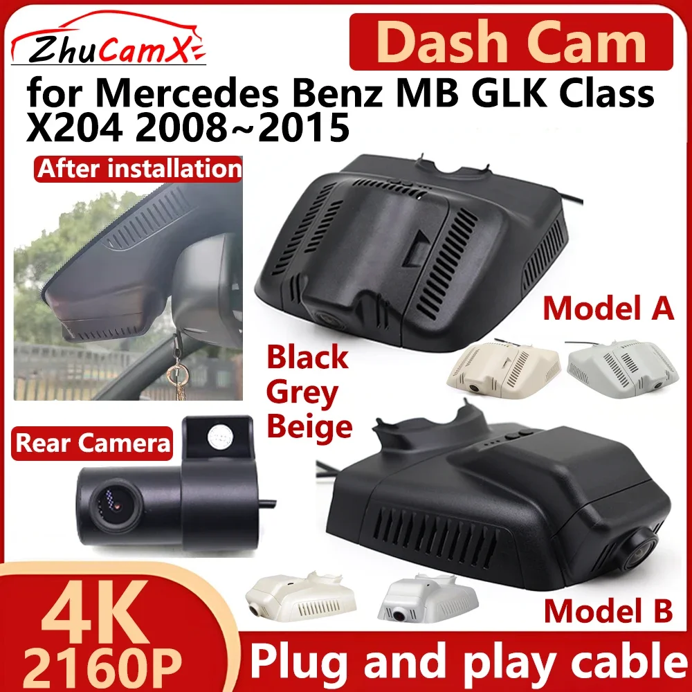 

ZhuCamX for Mercedes Benz MB GLK Class X204 2008~2015 4K 2160P Car DVR Dash Cam Camera Night Vision Recorder Plug and Play