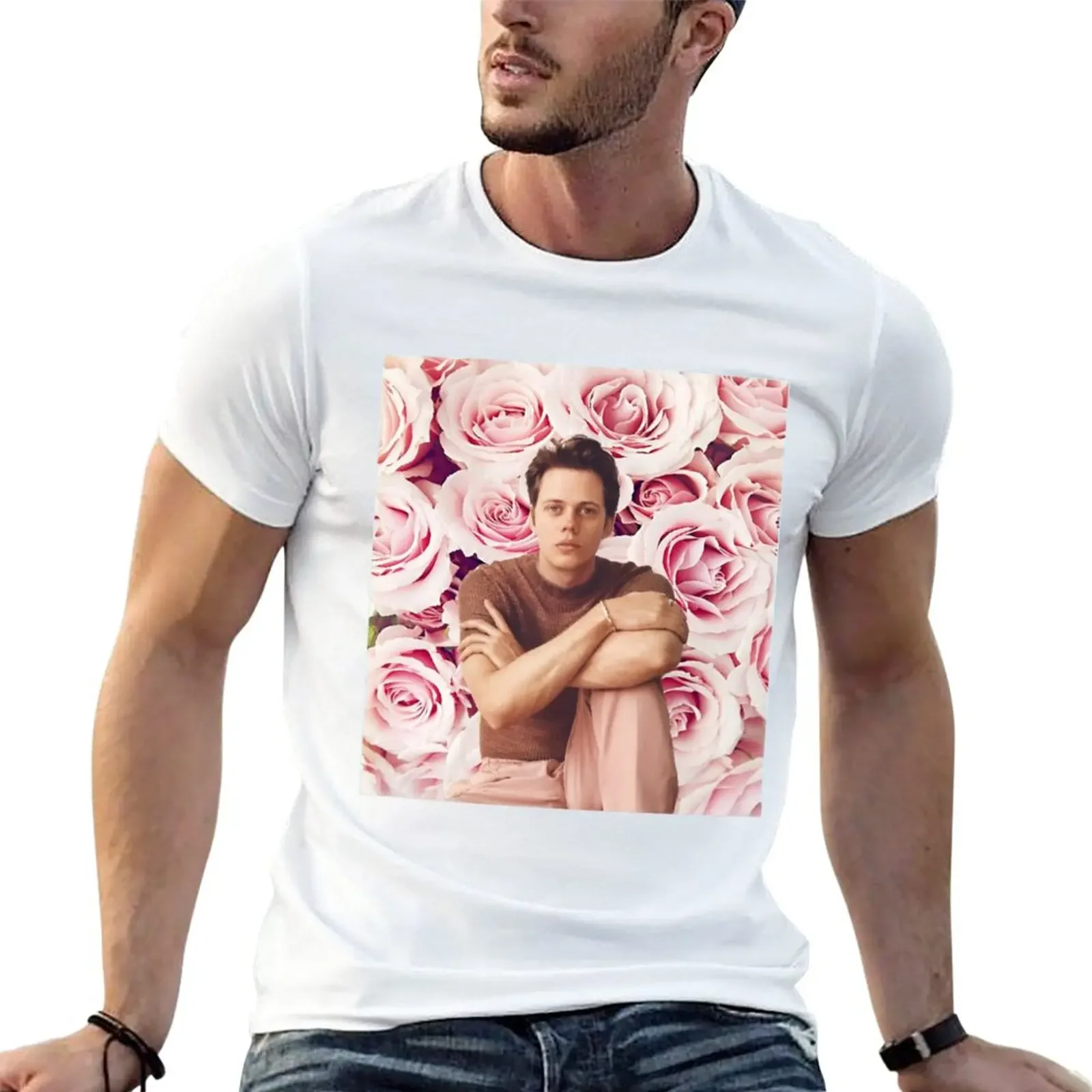 

Bill Skarsgard - Flower Prince Series III T-Shirt Short sleeve tee graphics hippie clothes t shirts men