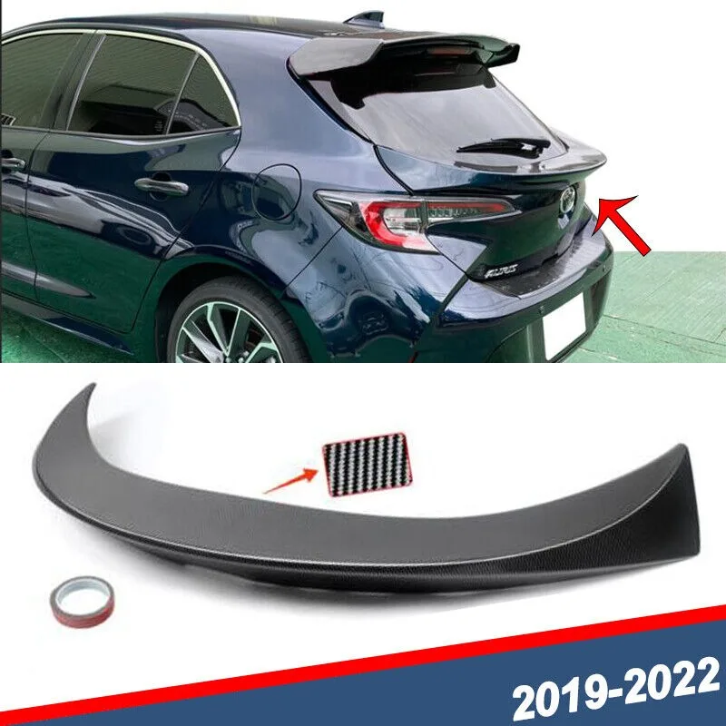 

Carbon Fiber Look Tailgate Mid Spoiler Wing For Toyota Corolla Hatchback 2019-22 United States