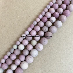 Natural Stone Matte A Quality Rhodonite Round Loose Beads 15