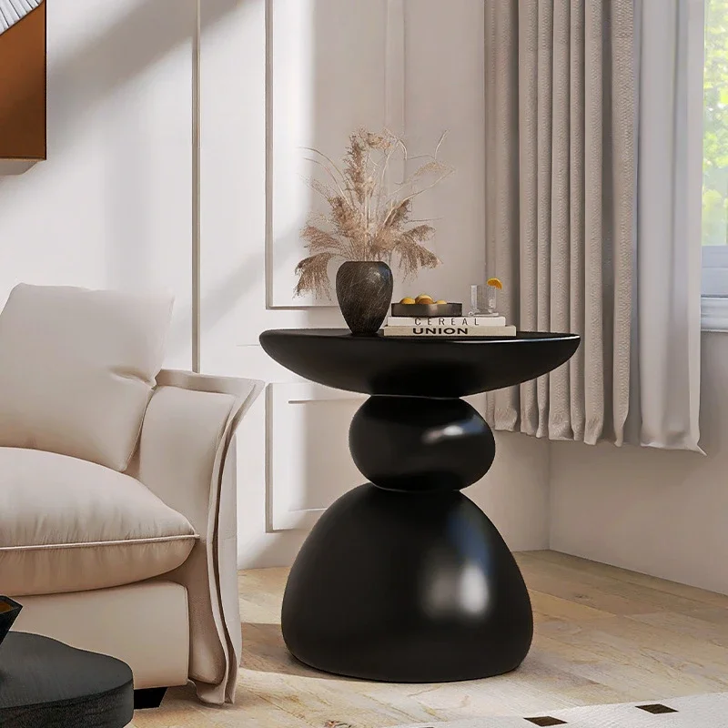 Modern Minimalist Nordic Bedside Table, High-End Floor Standing Side Coffee Table for Living Room Bedroom Home Furniture