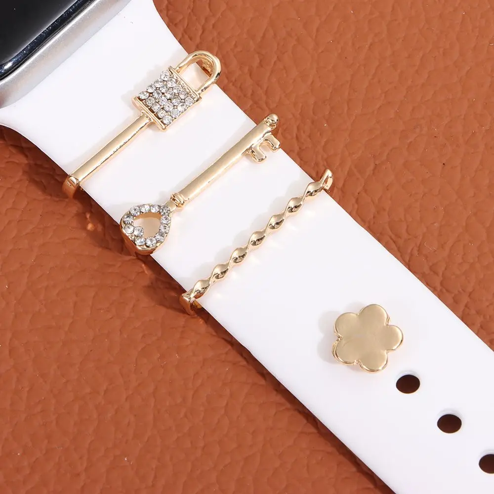 Metal Diamond Bracelet Decorative Ring Wristbelt Charms For Apple Watch Band Watch Band Ornament For Smart Watch Band