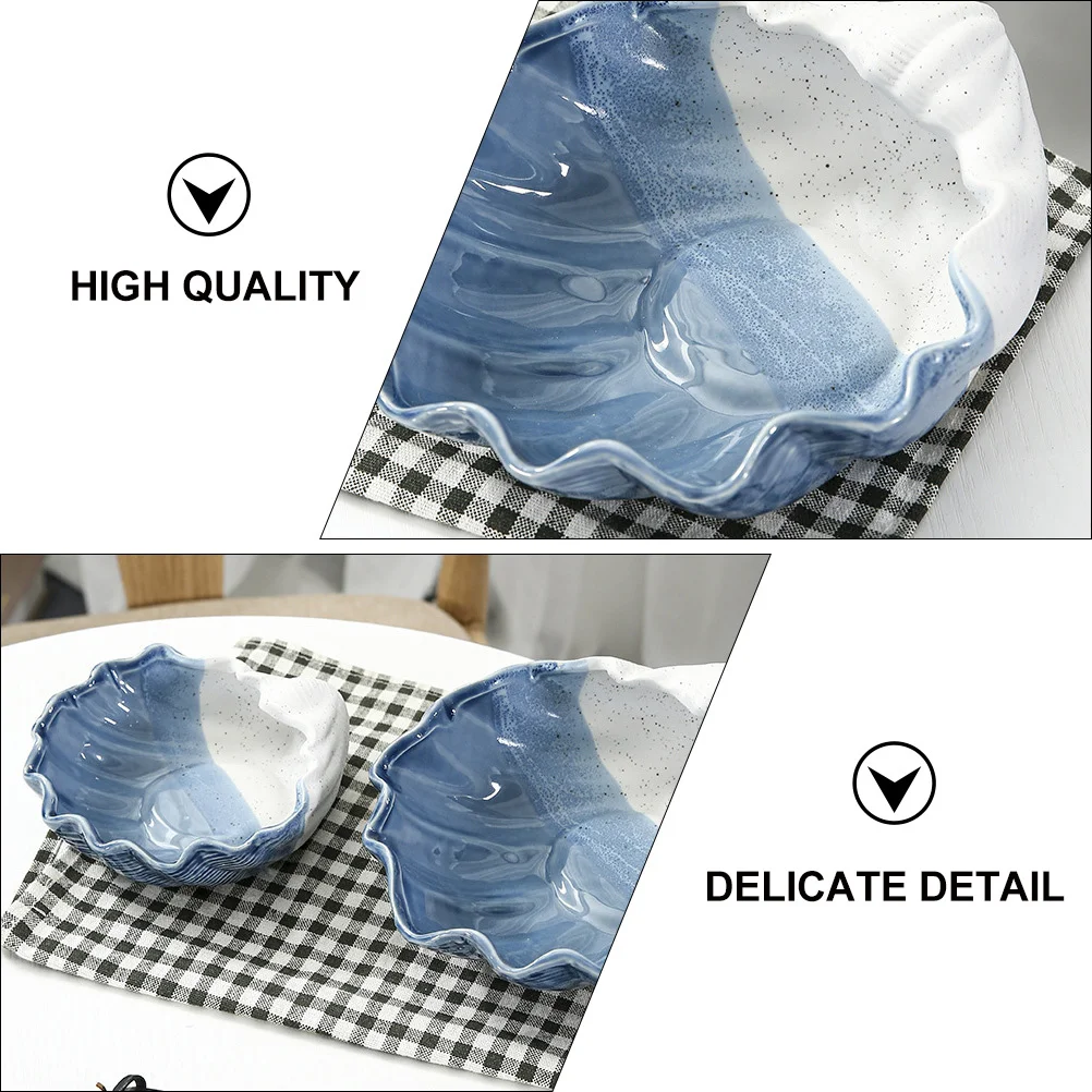 

Ceramic Seashell Modeling Storage Tray Ecofriendly Multipurpose Jewelry Organizer Household Decor Cosmetics Container Gift