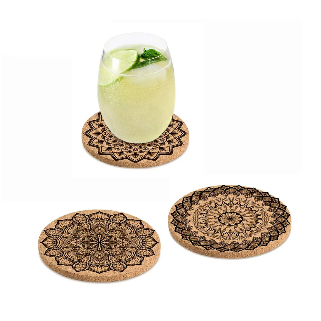 

Coasters for Drinks Absorbent Cork Coasters with Holder Housewarming Gifts for New Home Present for Friends,Living Roor Decor