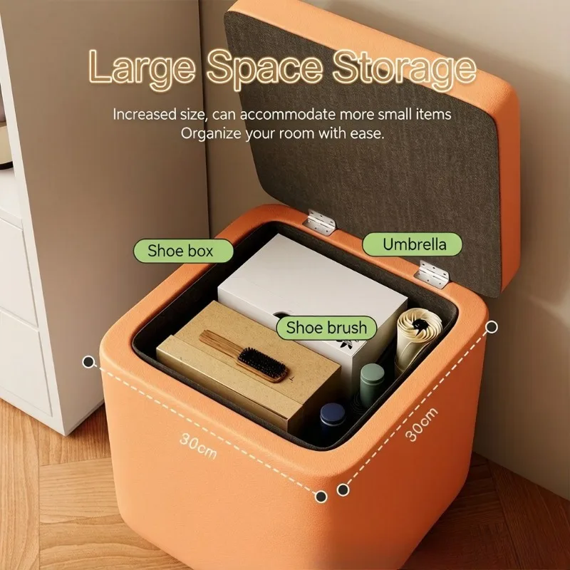 Household Multifunctional Small Stool, Storage Bench Shoe Changing Stool for Entrance, Living Room and Sofa Side