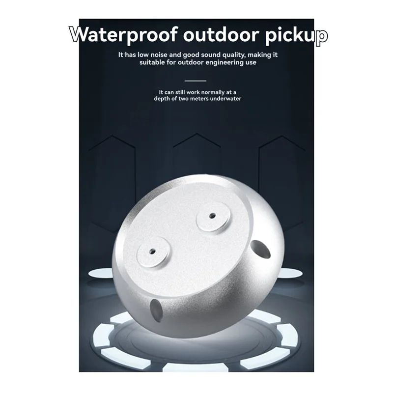 CABE-High Sensitivity High Fidelity No Noise 360° Omnidirectional External Audio Pickup Sound 600Ω DC12V 3000M Waterproof