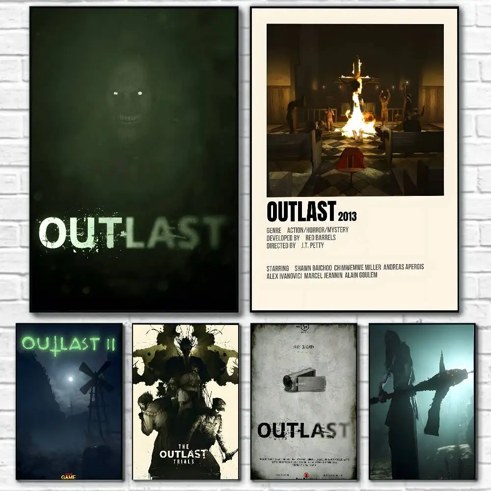 الكلاسيكية لعبة الرعب O-Outlast شعبية المشارك قماش اللوحة المشارك مع يطبع غرفة نوم المنزل غرفة المعيشة الديكور هدية