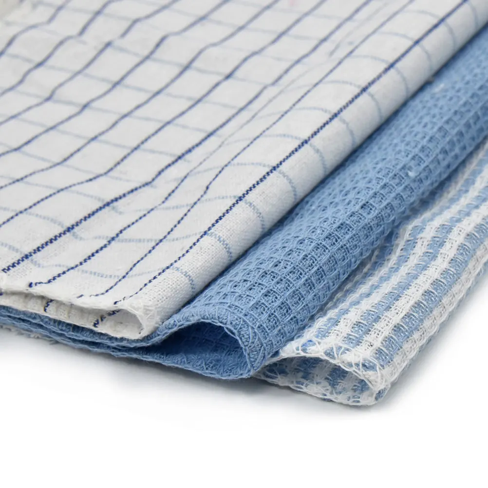 

6pcs Kitchen Dishcloths Cotton Yarn Strong Cleaning For Tableware Glassware Household Duster Cloths Washing Towels Practical