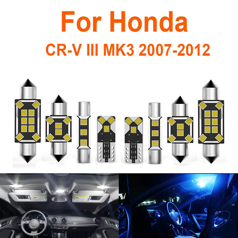 

Abright для Honda CRV CR-V III MK3 2007 2008 2009 2010 2011 2012 зеркало для багажника 12 шт. светодиодная лампа для внутреннего освещения