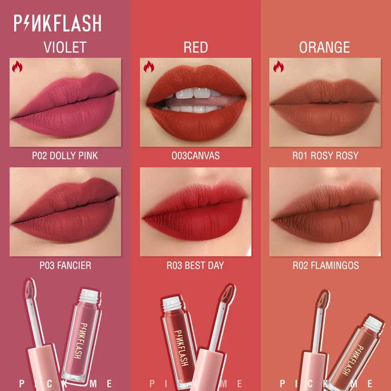 Matte vloeibare lippenstift Waterdichte lipgloss Langdurige fluwelen rode liptint Matte lipgloss Koreaanse cosmetica TSLM1