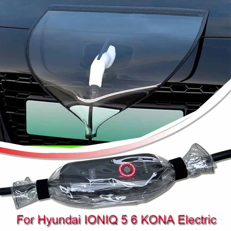 Per Hyundai IONIQ 5 6 KONA auto elettrica nuova energia porta di ricarica copertura antipioggia antipioggia antipolvere EV caricatore pistola