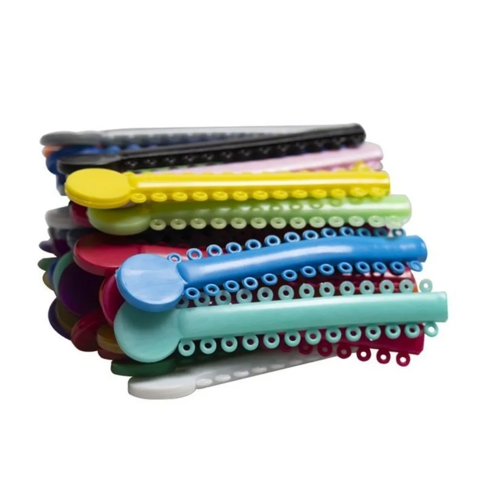 40Pcs Multi Color Orthodontic Ligature Bands Elastic Dental Teaching Dental Elastic Braces Teeth Corrector Bands For Braces