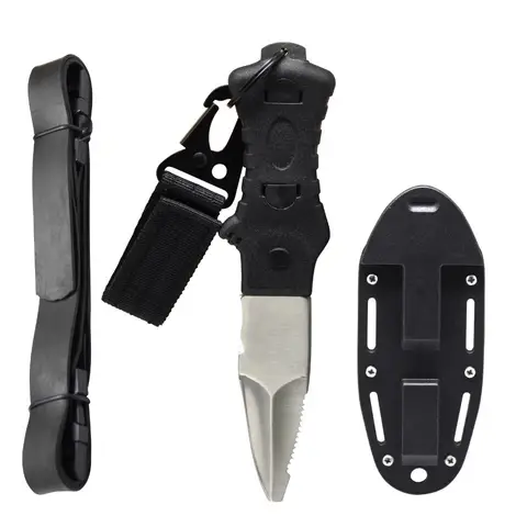 야외 수상 구조용 나이프 스피어피싱 다이빙 나이프 스테인리스 스틸 다이빙 도구 로프 커터