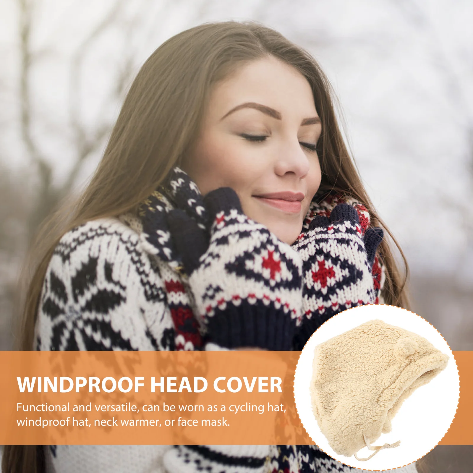 

Anti-Cold Facial Hood Windproof Thick Insulated Winter Outdoor Cycling Hiking Skiing Cotton Neck Cover Warm Face Mask