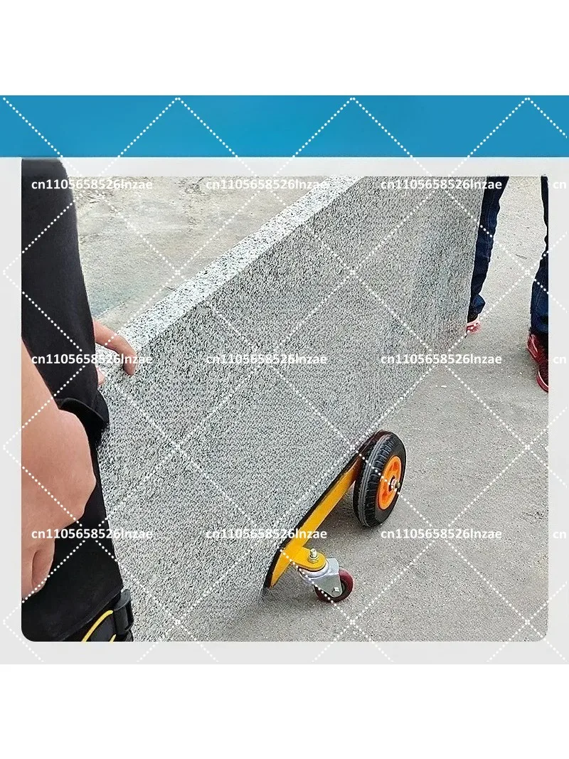 Heavy Duty Marble Handling Trolley, 4 Wheel Loading Truck with Solid Rubber Universal Wheels for Warehouse & Industrial Use