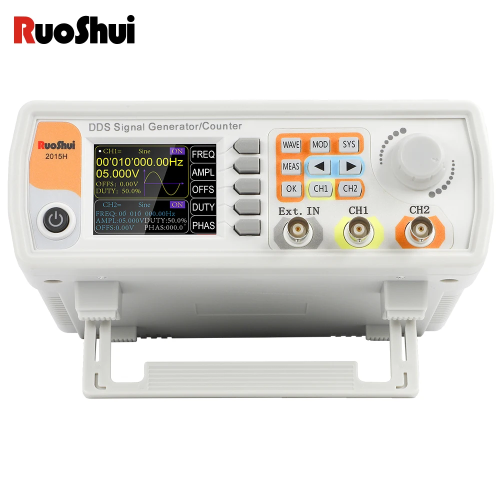 Ruoshui Waveform Signal Generator Dds Alta Precisão Dual-channel Contador de Função Universal Medidor de Freqüência Arbitrária 2023h