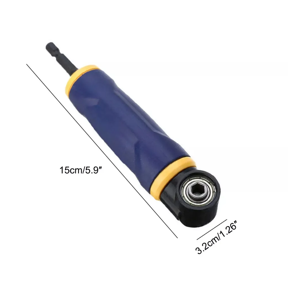 90 Degree Right Angle Extension Screwdrive Blue Metal Right Angle Drill Adapter Multi Purpose Electric Tool
