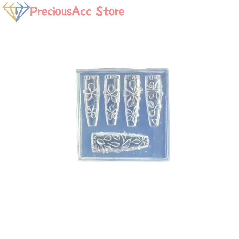 ثلاثية الأبعاد زهرة السيليكون قالب مسمار الفن نحت قالب الاكريليك زهرة الكركديه خمسة زهر البتلة لتقوم بها بنفسك مسمار الفن الديكور شفافة