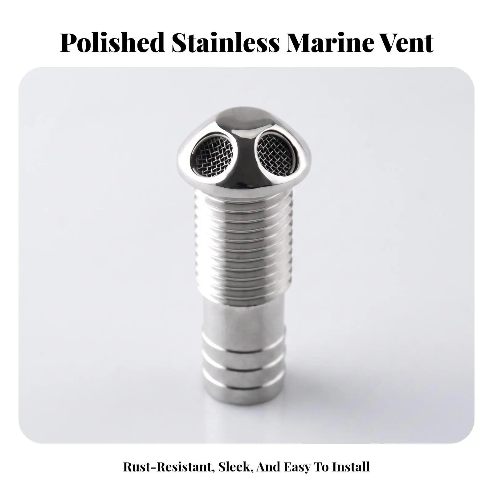 Marine Ventilation Vent Stainless Steel Polished Two Slot Design for Boat Deck Air Intake Outlet