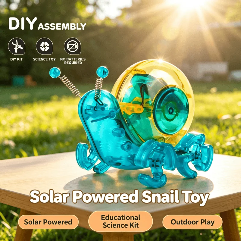 Solar Technological Gadgets DIY Solar Power Energy Snail Car Children Toy Science Technology Novel Outdoor Toys Children Gifts