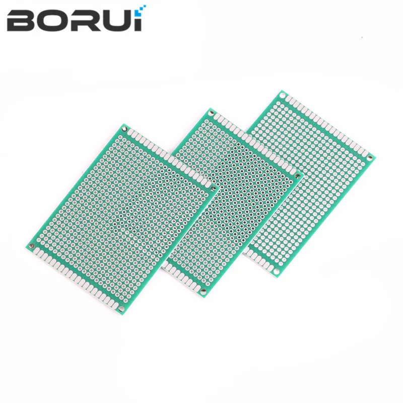 6*8 6X8cm Double Side Prototype pcb Breadboard Universal Printed Circuit Board for Arduino 1.6mm 2.54mm Glass Fiber