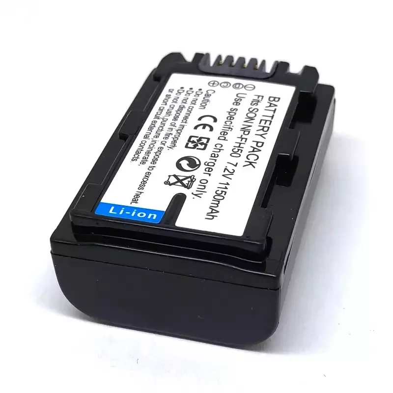 7.2V 1150mAh NP-FH50 Camera Battery for Sony HDR-TG1E TG5 TG3 TG7 DSC-HX1 A330 A290 Compatible Models NP-FH50 NP-FH70 NP-FH100