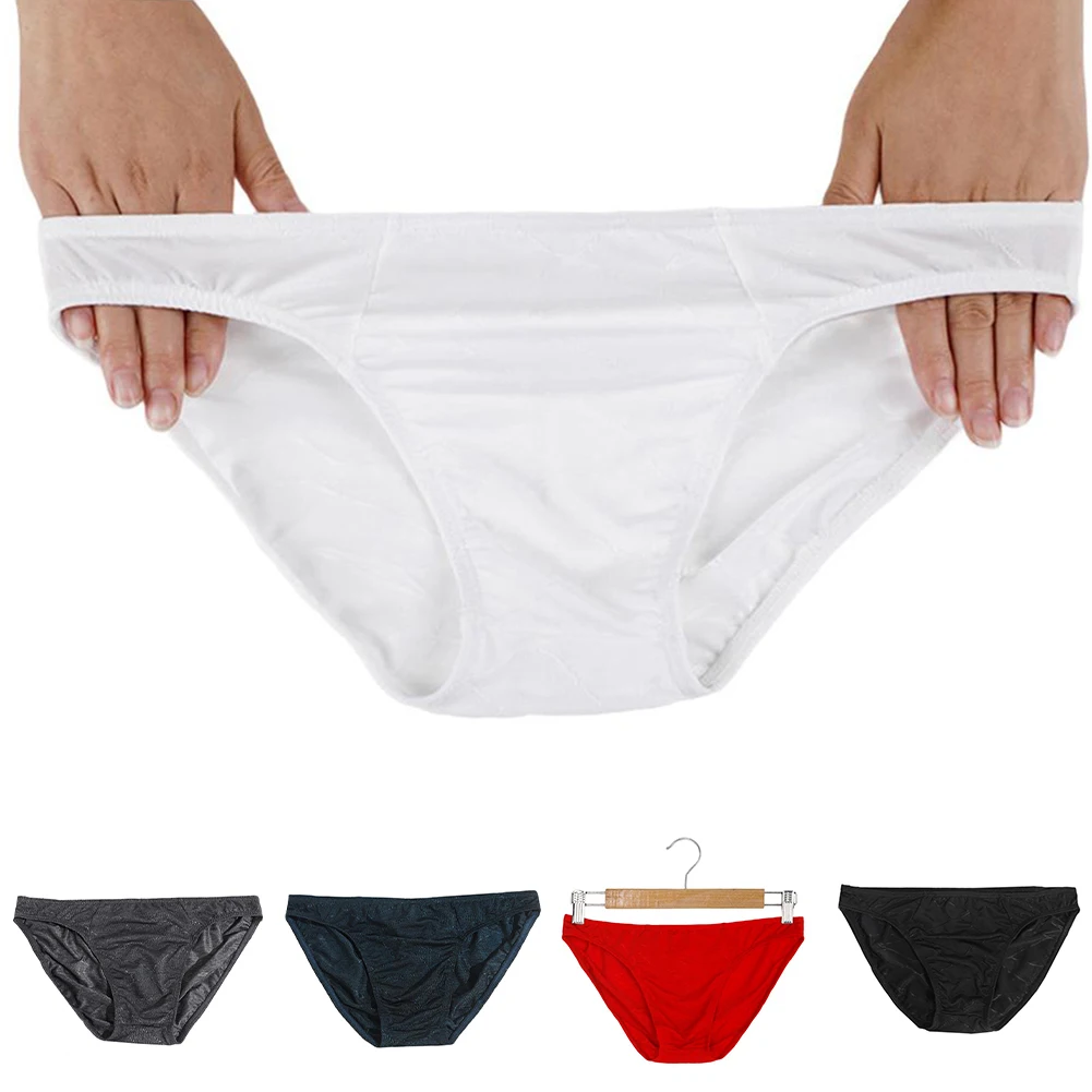 

Breathable Underpants Ice Silk Briefs Sports Activities Classic Style Underwear Red Panties Soft Material Underwear