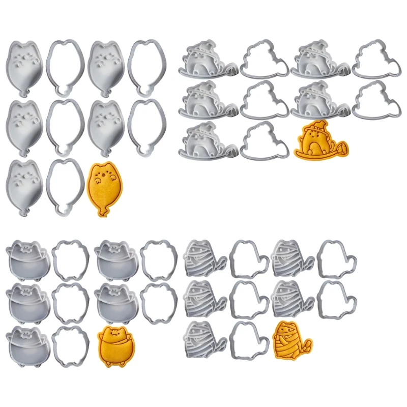 

5 Set Cookie Molds Kitchen Baking Pastrys Bakewares Halloween Biscuit Cutter Small Cookie Molds Cookie Making Tool