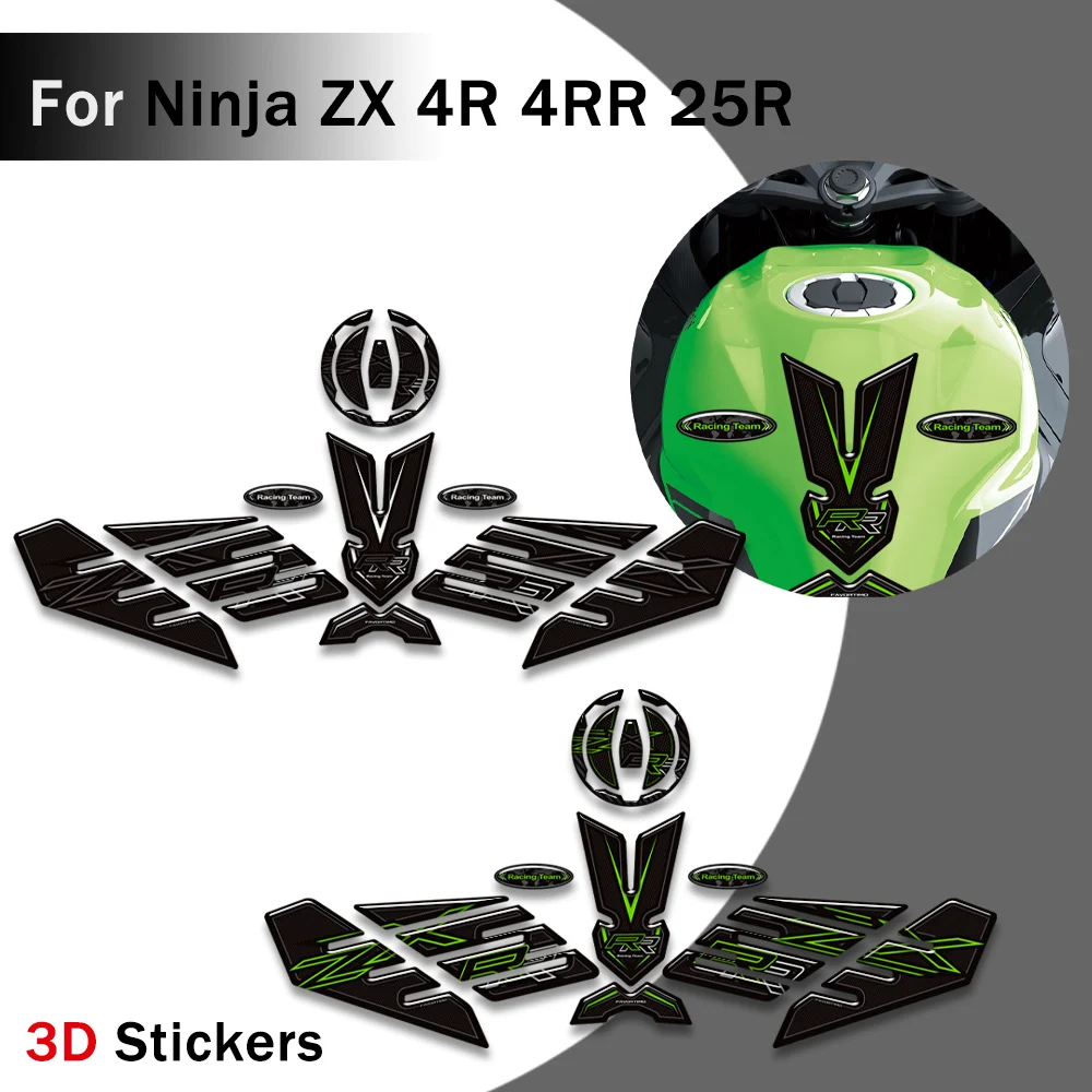 

For kawasaki Ninja ZX-4R ZX-4RR ZX-25R ZX4R ZX4RR ZX25R Motorcycle Tank Pad Grips Side Gas Fuel Oil Kit Knee Stickers Decals