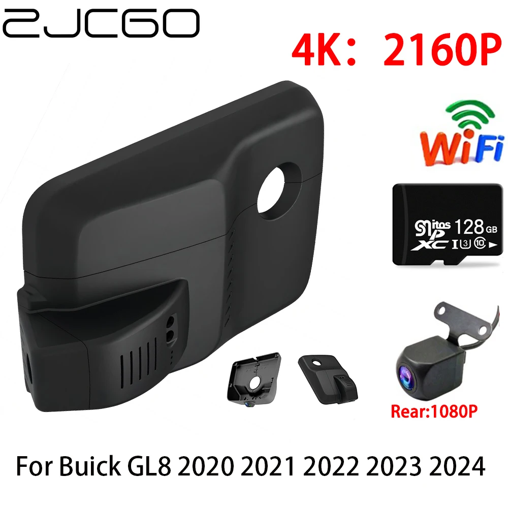 

ZJCGO 2K 4K Car DVR Dash Cam Wifi Front Rear Camera 2 Lens 24h Parking for Buick GL8 2020 2021 2022 2023 2024