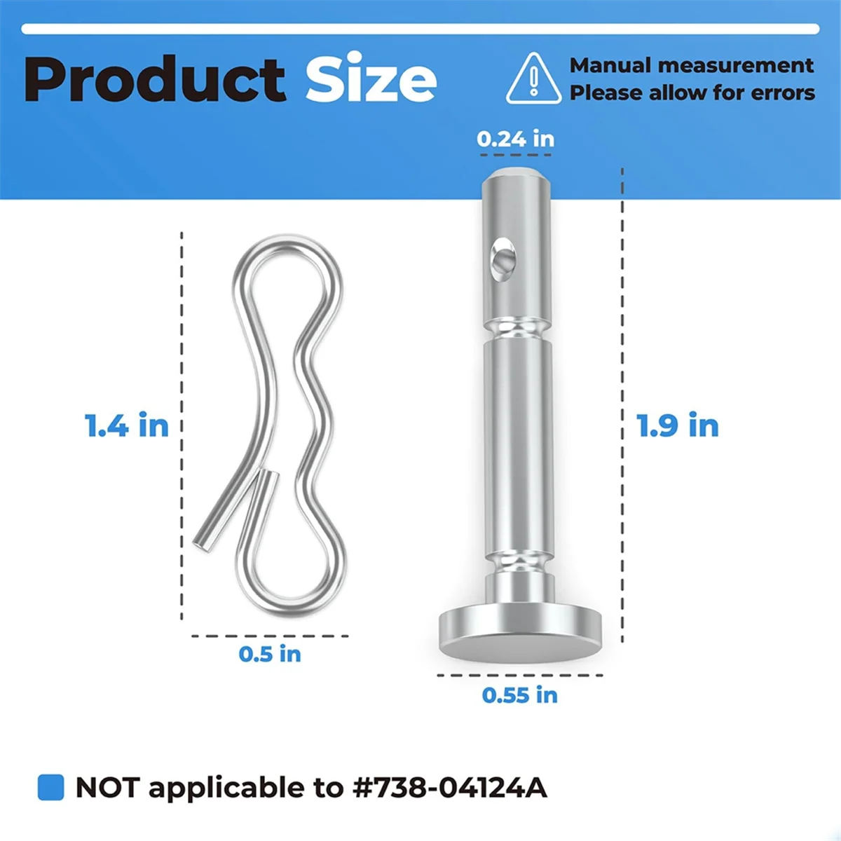 10 Set Snow Blower Shear Pins 738-04155 and Cotter Pins 714-04040 for CA26Ktsman, Troy-Bilt, MTD, Yard-Man 900 Series