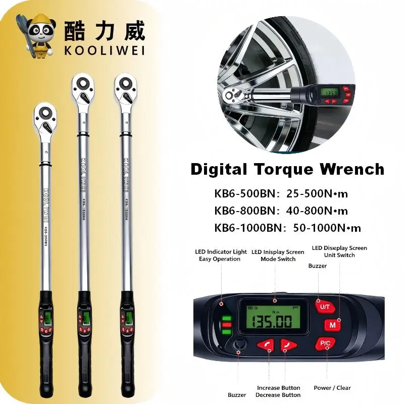 KOOLIWEI KB6-500BN/800BN/1000BN Digital Torque Wrench 3/4