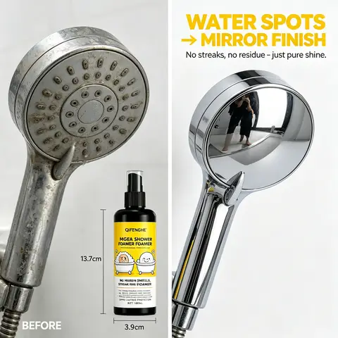 Shower Foam Cleaner Spray 100ml, Bathroom Cleaner for Limescale & Soap Scum, Fast & Easy Bathroom Surface Care