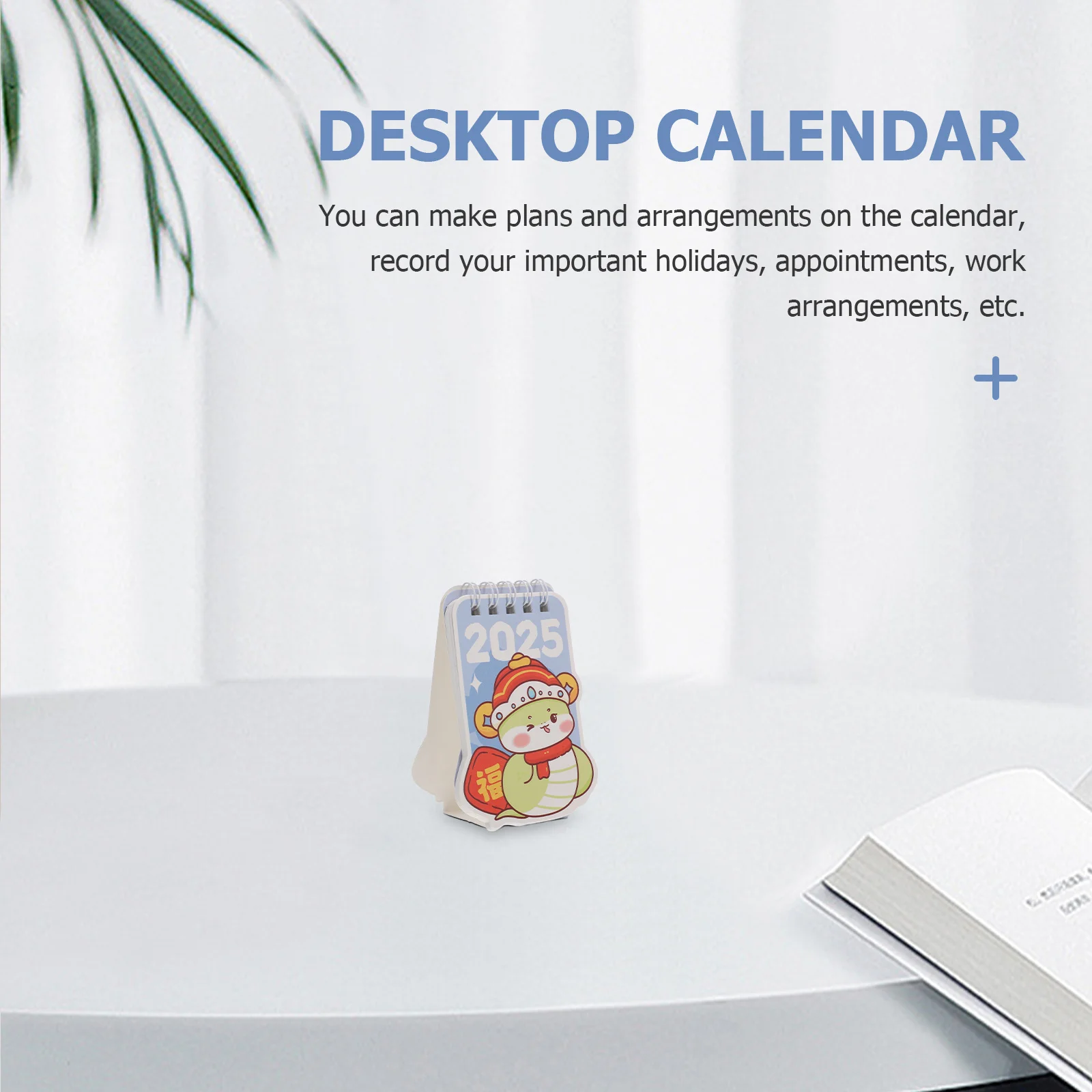 طاولة كرتونية 2025 مكتب صغير 2024-2025 صغير للاستخدام اليومي التقويم الشهري مكتب ديكور المنزل التقويم ملاحظة الدائمة #6