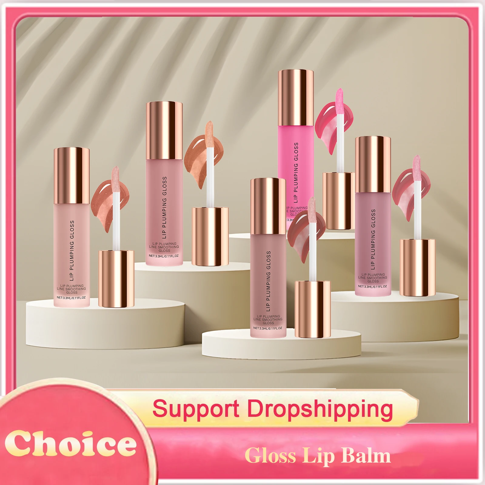 Balsamo per labbra lucido Riduce le linee delle labbra Idratante Riparazione rimpolpante Liscio Migliora la lucentezza Ammorbidente Rossetto liquido colorato idratante